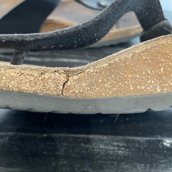 Birkenstock Gizeh Birko-Flor Black Shoes Size 37 - Picture 5 of 8